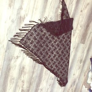 Black Wrap w/ Bottom Tassels